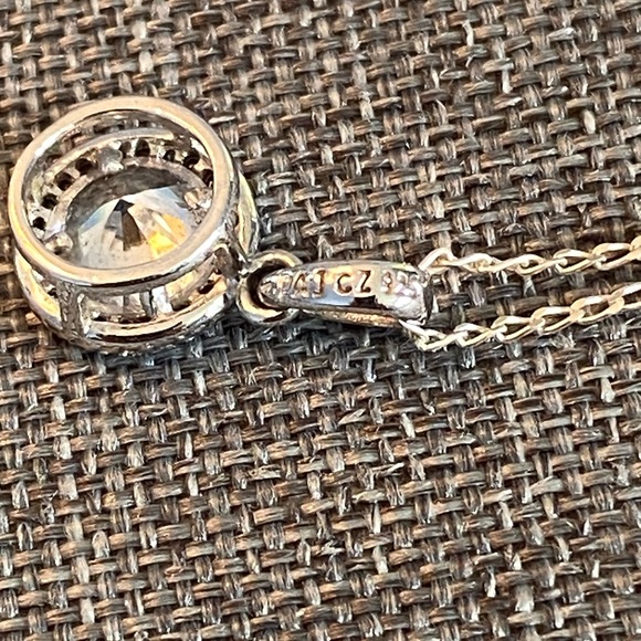 Sterling Silver CZ Necklace - Picture 2 of 5
